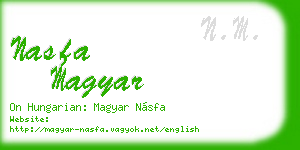 nasfa magyar business card